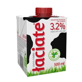 ŁACIATE Mleko UHT 3,2% 500 ml 8 sztuk