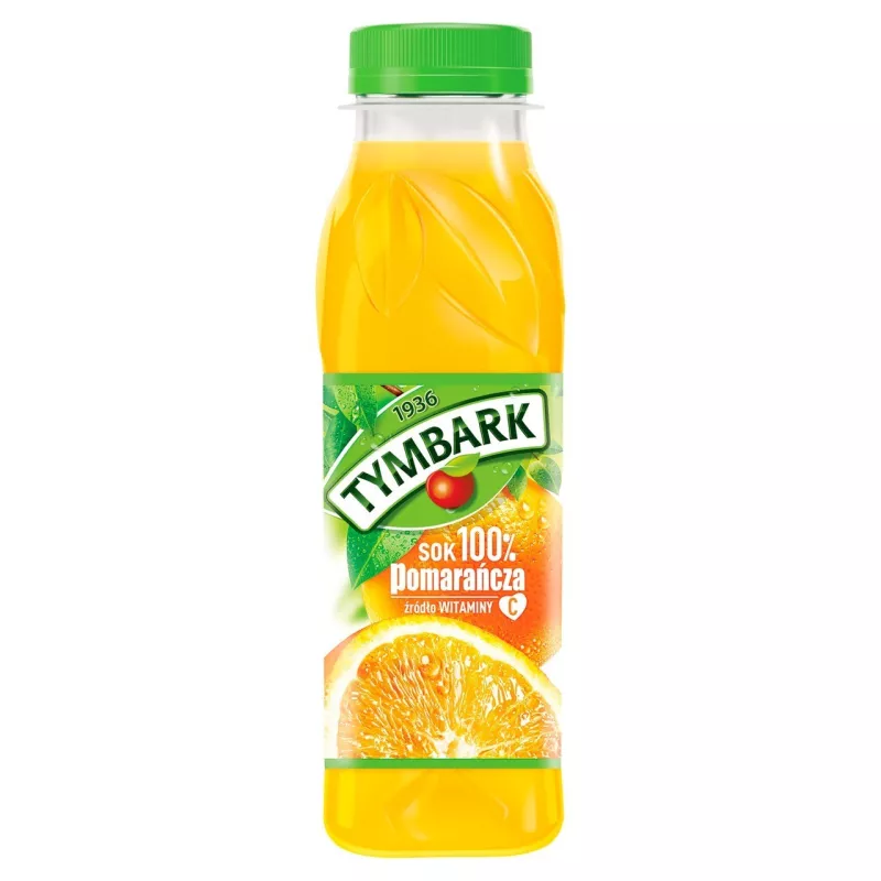 TYMBARK Sok 100% Pomarańcza PET 300 ml 12 sztuk