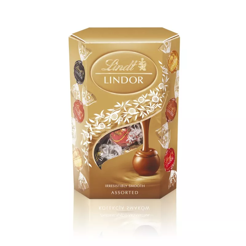 LINDT LINDOR ASSORTED CORNET 200G LINDT LINDOR ASSORTED CORNET 200G