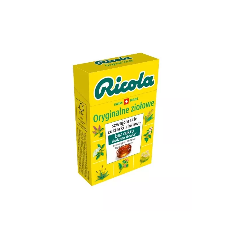 Ricola cukierki ziołowe melisa 27,5 g x 20 sztuk Ricola cukierki ziołowe melisa 27,5 g x 20 sztuk