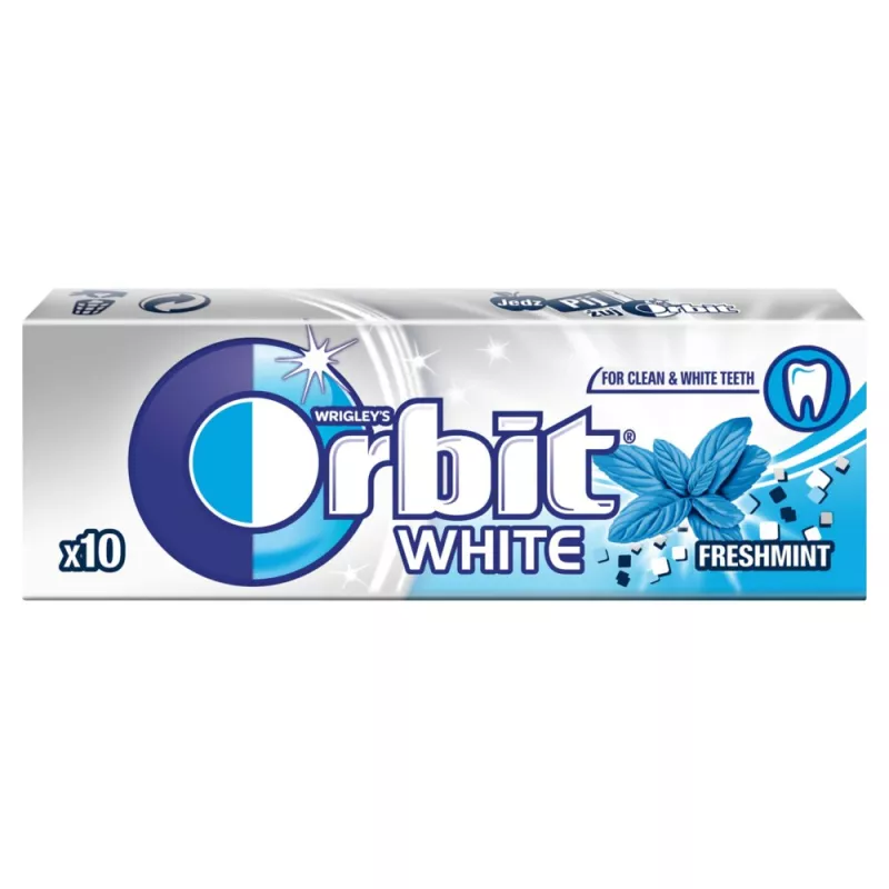 ORBIT WHITE MINT 10 DRAŻETEK x 30 PACZEK ORBIT WHITE MINT 10 DRAŻETEK x 30 PACZEK