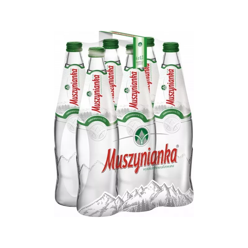 Muszynianka niegazowana 0.7 L. szkło x 6 sztuk