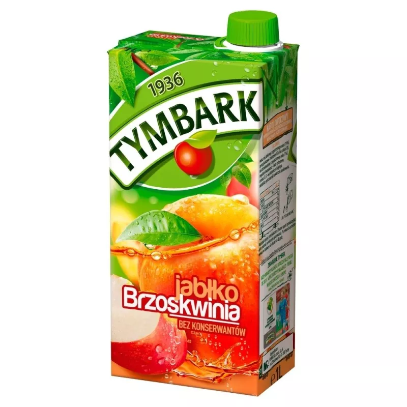 Tymbark Napój jabłko brzoskwinia 1l. x 6 sztuk Tymbark Napój jabłko brzoskwinia 1l. x 6 sztuk