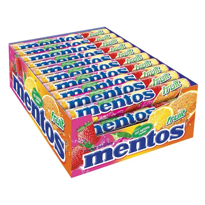 MENTOS CUKIERKI FRUIT 38g x 40 sztuk