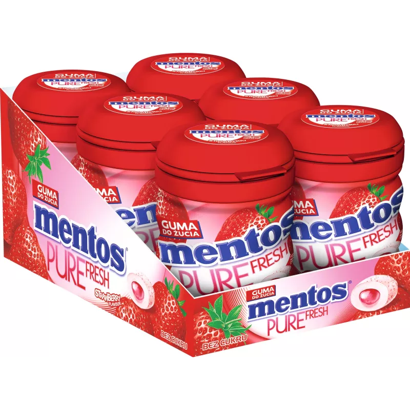 GUMA MENTOS STRAWBERRY 60G X 6 SZTUK