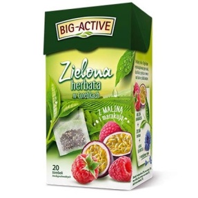 Big-Active Zielona z maliną i marakują 20 torebek