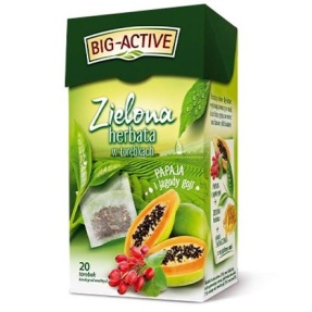 Big-Active Zielona z papaja i jagodami goji 20 torebek