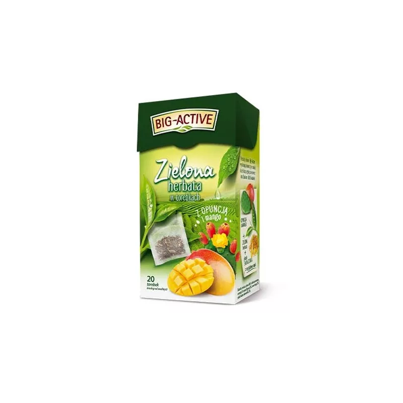 Big-Active Zielona z opuncją i mango 20 torebek Big-Active Zielona z opuncją i mango 20 torebek