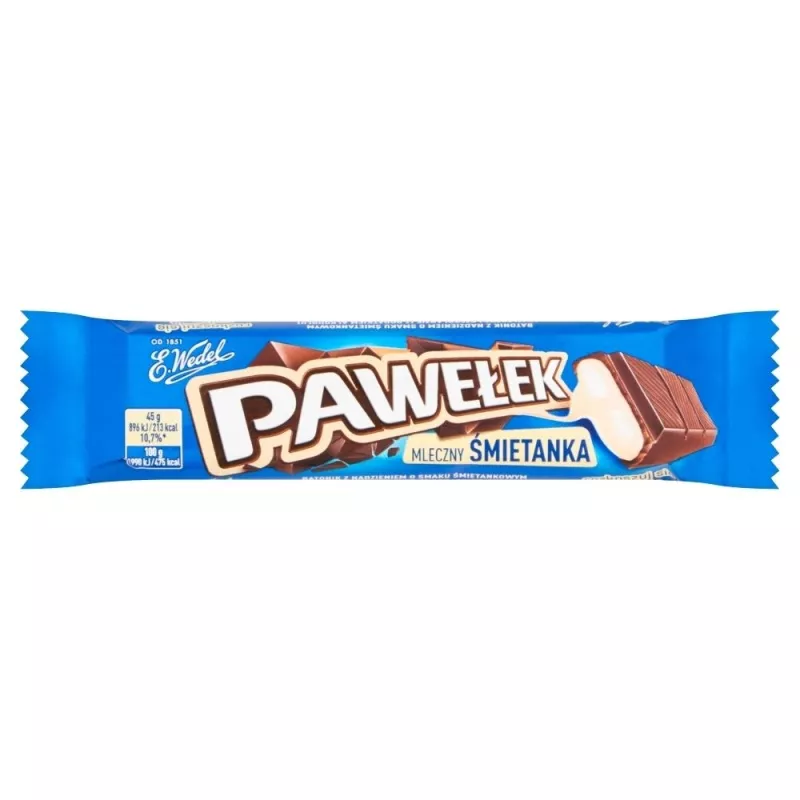 Baton Wedel Pawełek Batonik mleczny śmietanka 45 g x 24 sztuki