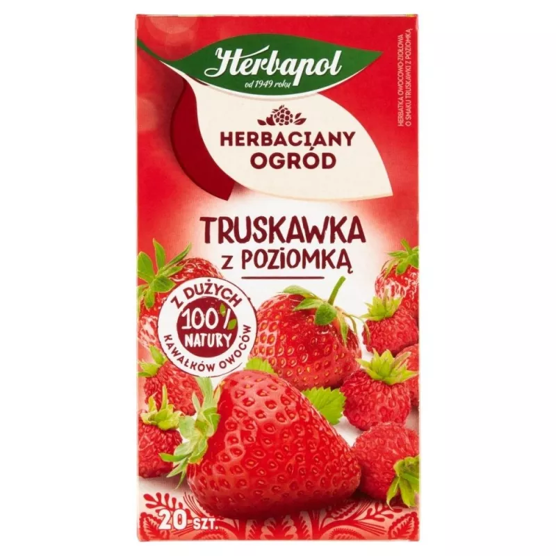 HERBAPOL Truskawka z poziomką 20 torebek HERBAPOL Truskawka z poziomką 20 torebek