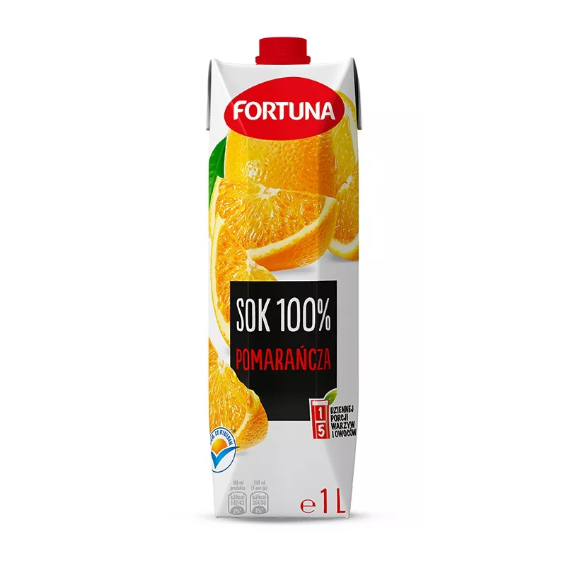 Fortuna Sok Pomarańczowy 100% 1l. Fortuna Sok Pomarańczowy 100% 1l.