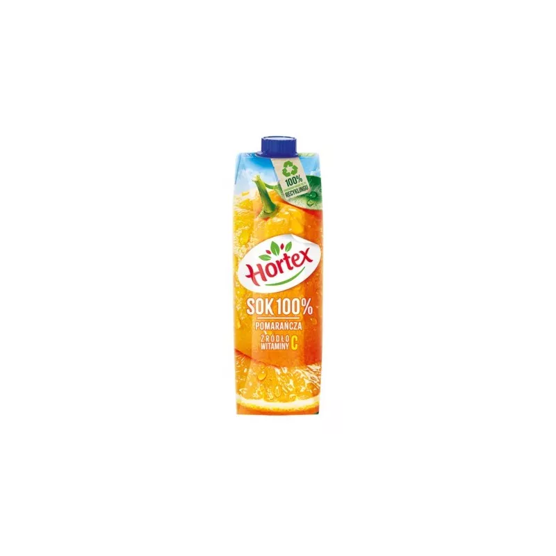 Hortex Sok Pomarańczowy 100% 1l. x 6 sztuk Hortex Sok Pomarańczowy 100% 1l. x 6 sztuk