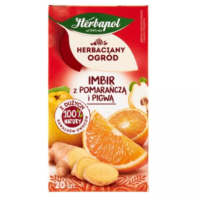 HERBAPOL imbir z pomarańczą i pigwą 20 torebek
