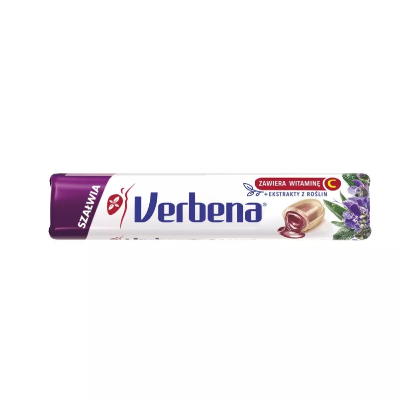 CUKIERKI VERBENA Z MENTOLEM i EUKALIPTUSEM 32G x 24 sztuki CUKIERKI VERBENA Z MENTOLEM i EUKALIPTUSEM 32G x 24 sztuki