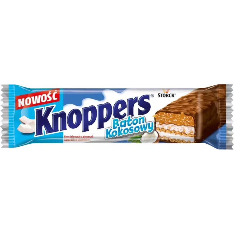 Knoppers Baton kokosowy 40 g x 24 sztuki Knoppers Baton kokosowy 40 g x 24 sztuki
