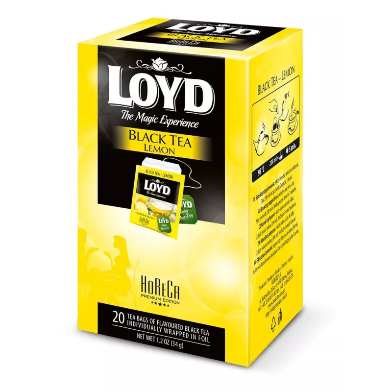 Herbata HORECA LOYD Black Tea Lemon 20 kopert Herbata HORECA LOYD Black Tea Lemon 20 kopert