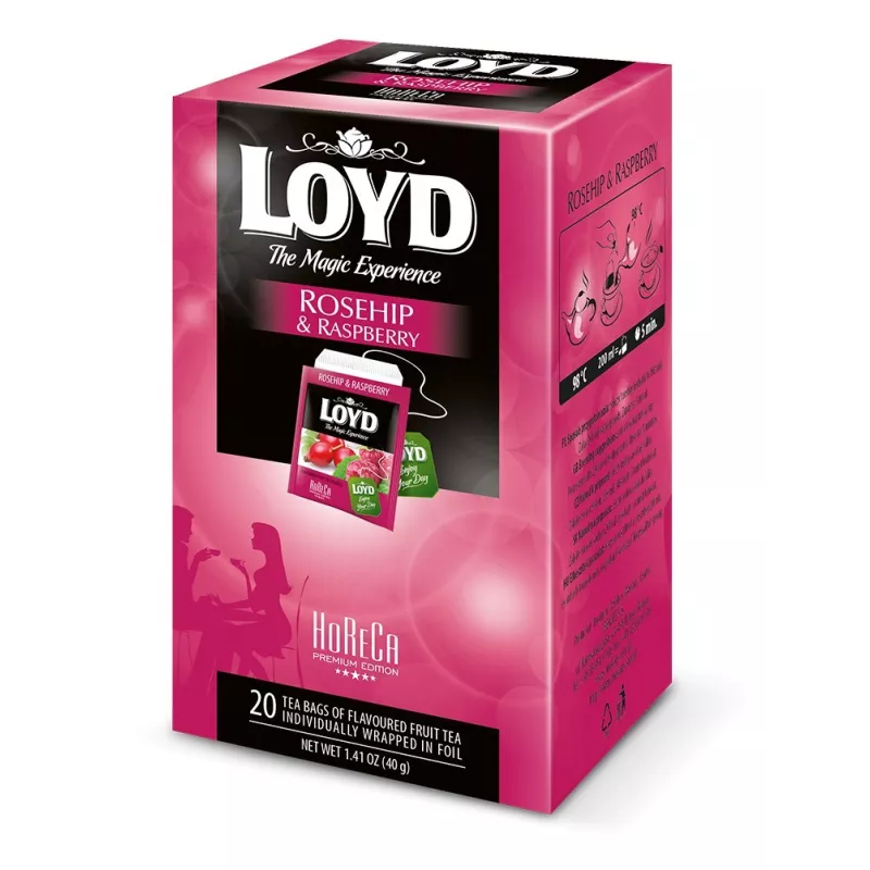 Herbata HORECA LOYD Rosehip & Raspberry 20 kopert