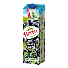 Hortex Nektar Czarna porzeczka 100% 1l. x 6 sztuk