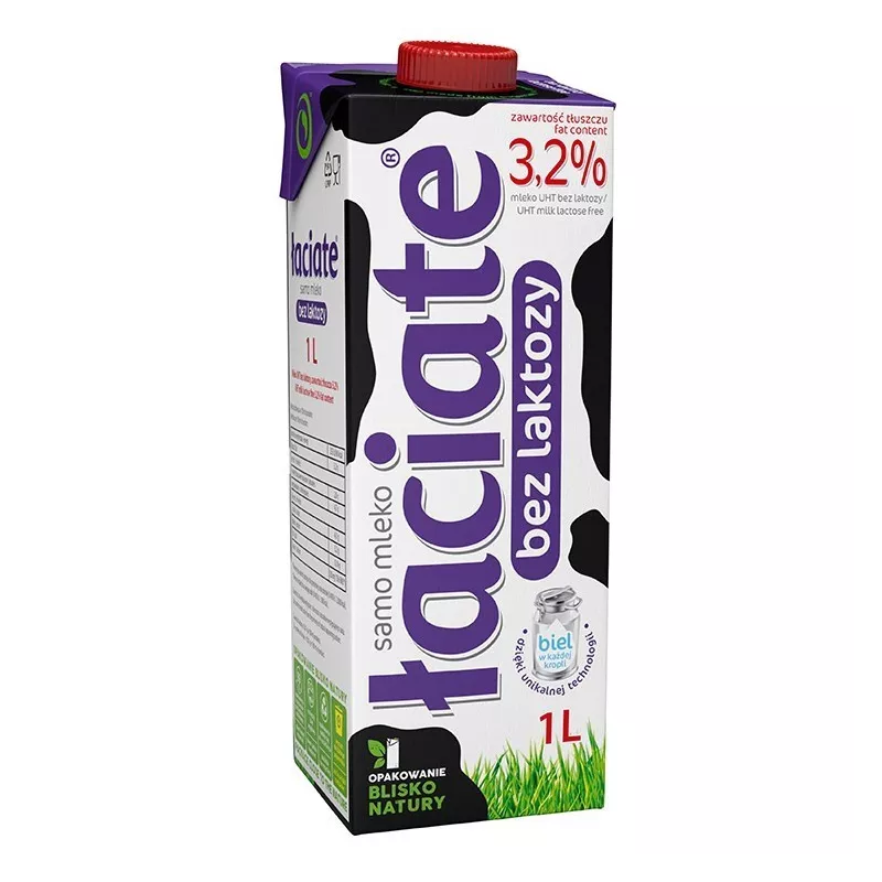 Łaciate Mleko Bez laktozy 1l 3.2% PALETA 720 SZTUK