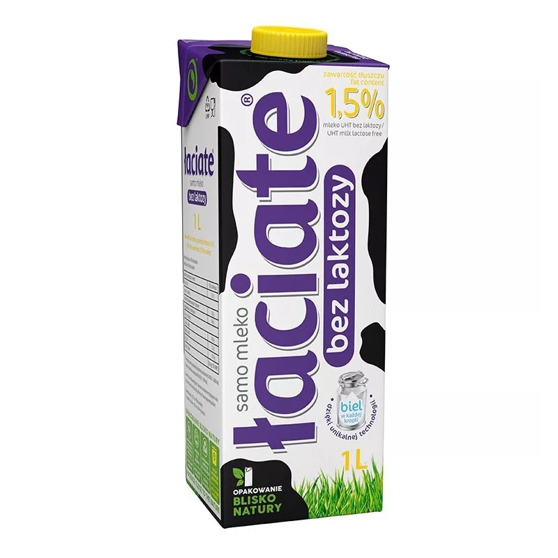 Łaciate Mleko Bez laktozy 1l 1.5% PALETA 720 SZTUK