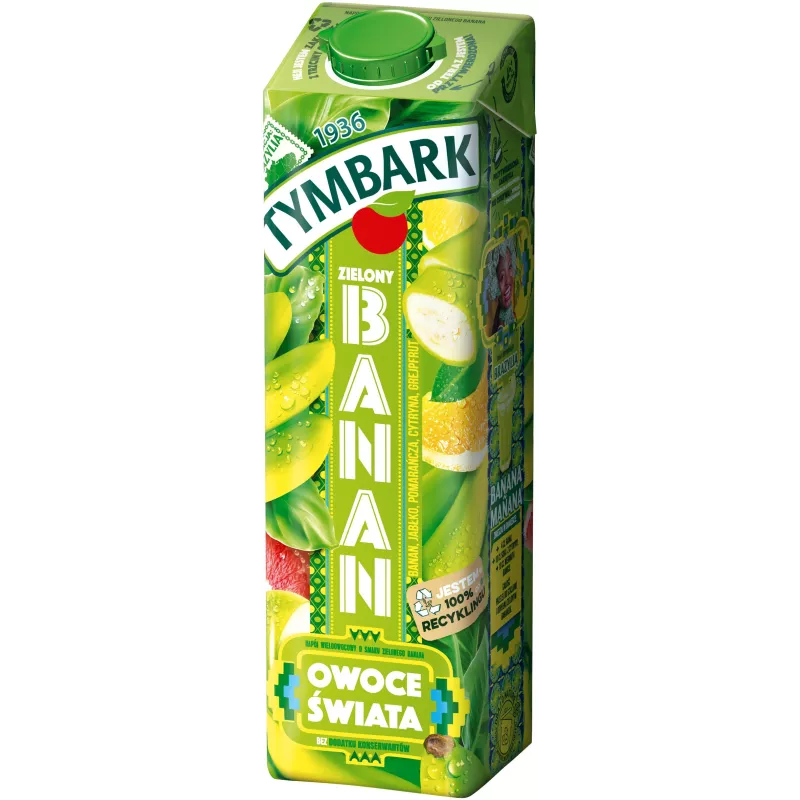Tymbark Owoce Świata Napój zielony banan 1 l. x 6 sztuk Tymbark Owoce Świata Napój zielony banan 1 l. x 6 sztuk