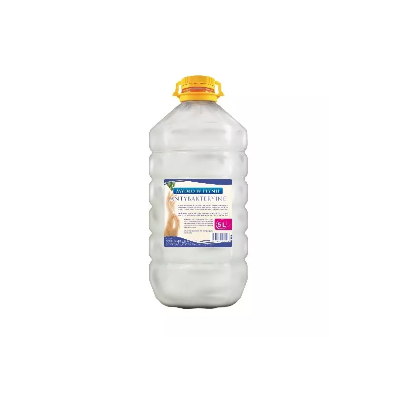 Mydło antybakteryjne w płynie POLIN 5l białe Mydło antybakteryjne w płynie POLIN 5l białe