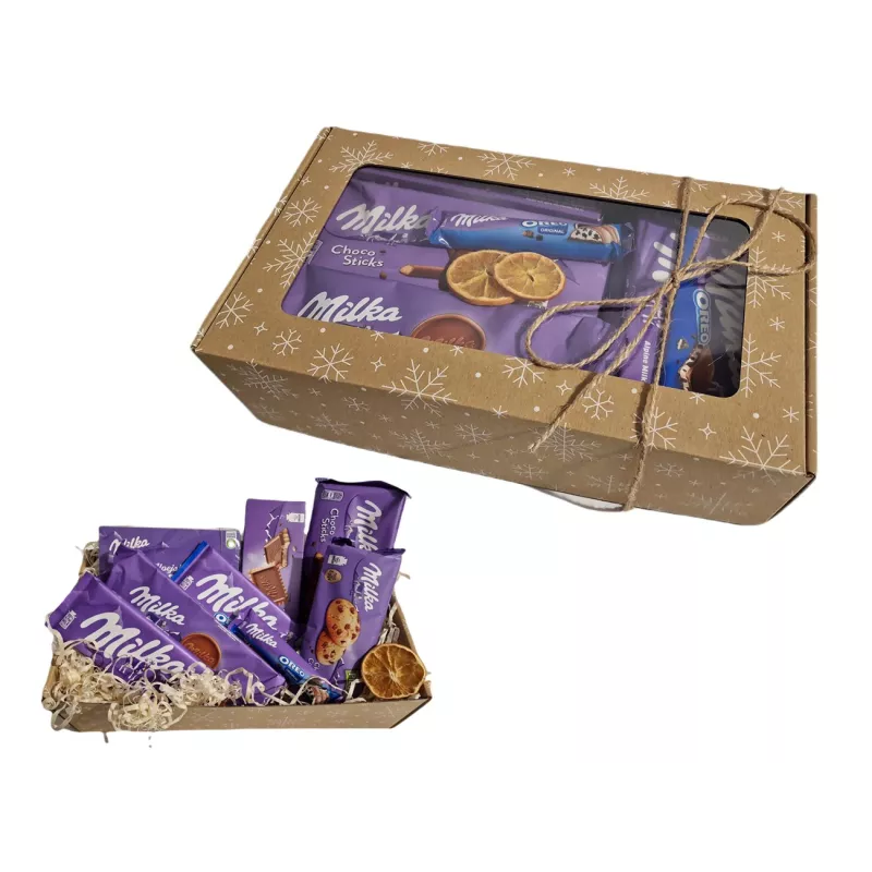 Zestaw Świąteczny Paczka słodyczy Milka w kartoniku nr 203 Zestaw Świąteczny Paczka słodyczy Milka w kartoniku nr 203