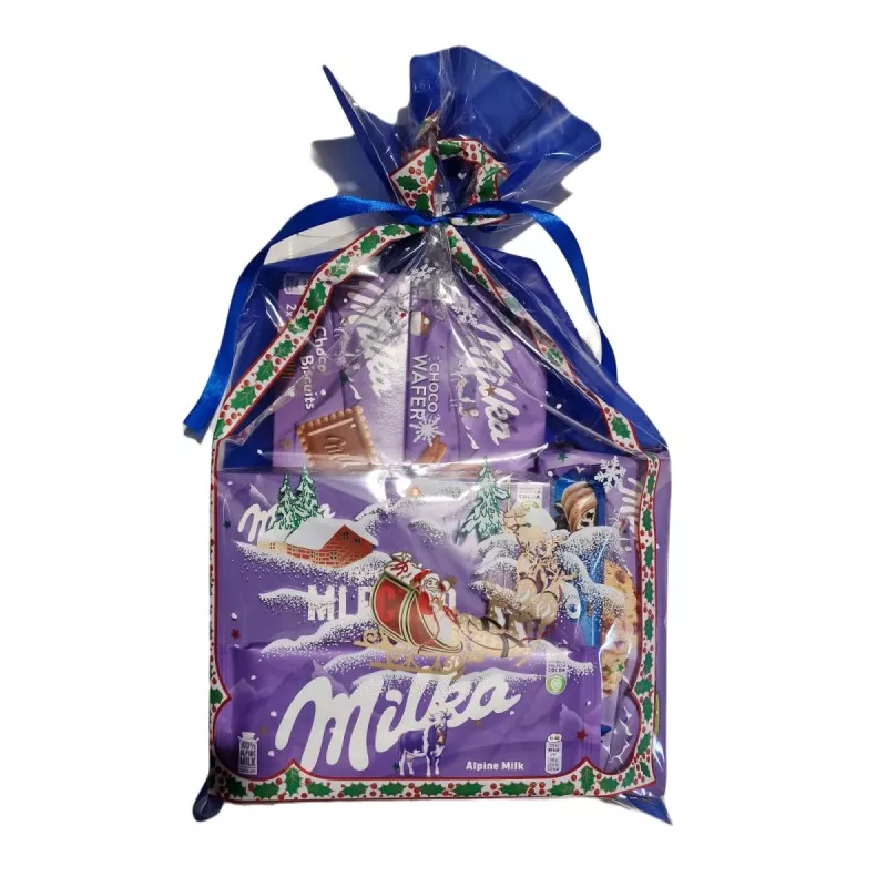 Paczka słodyczy Milka świąteczna – Zestaw prezentowy nr 17