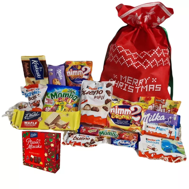 Paczka słodyczy Premium – Zestaw Świąteczny na prezent dla dzieci pracowników NR 103