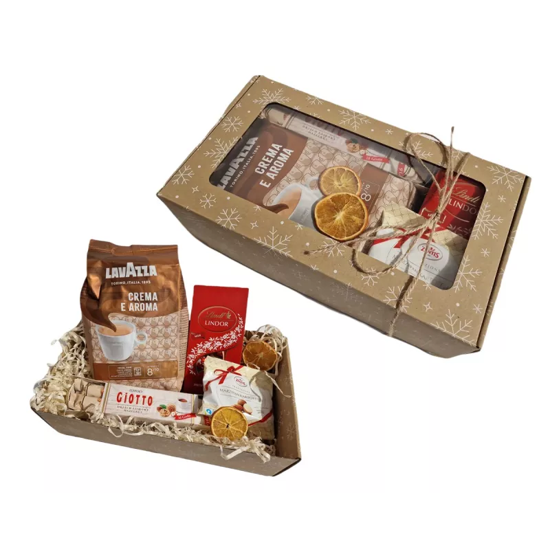 ZESTAW ŚWIĄTECZNY Z KAWĄ ZIARNISTĄ LAVAZZA W KARTONIKU NR 211