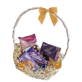 Kosz Świąteczny Zestaw Prezentowy z Milka Alpejskie Mleczko nr 2