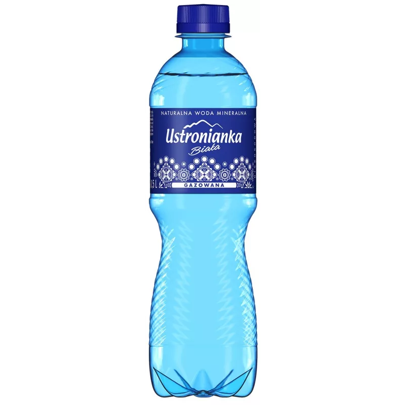 Ustronianka biała 0.5 l. gazowana x 12 sztuk