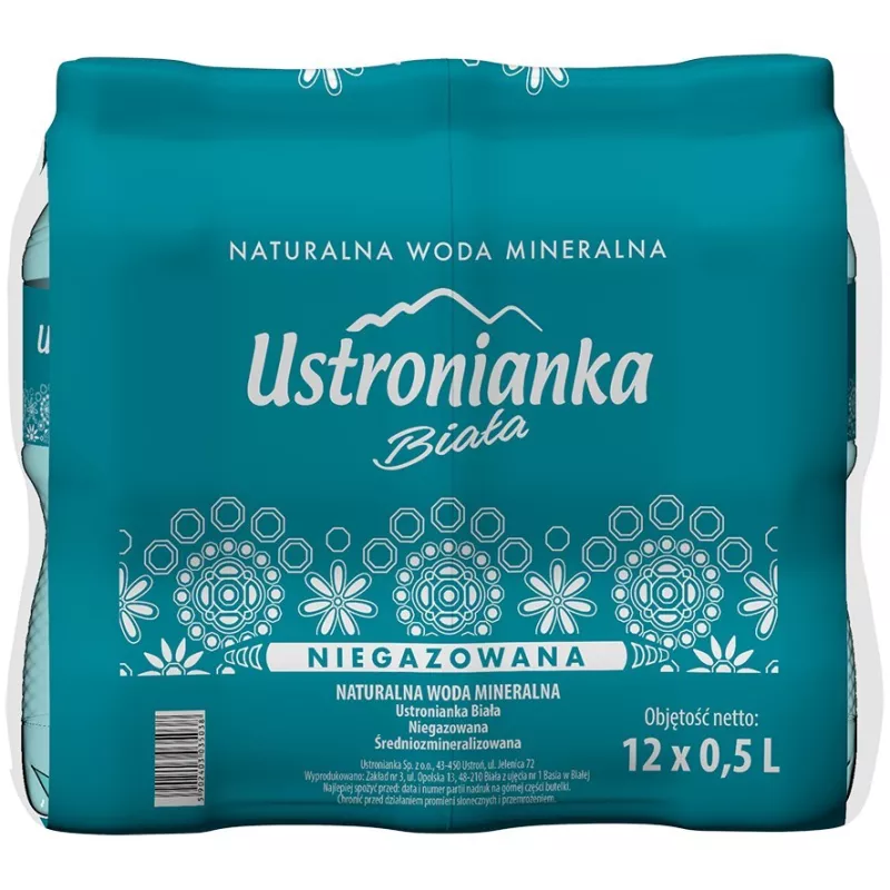 Ustronianka biała 0.5 l. niegazowana x 12 sztuk Ustronianka biała 0.5 l. niegazowana x 12 sztuk