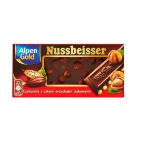 Nussbeisser Czekolada gorzka z migdałami 100g X 10 TABLICZEK