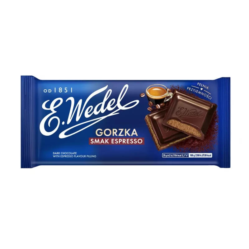 Wedel CZEKOLADA GORZKA O SMAKU ESPRESSO 100 G x 5 SZTUK Wedel CZEKOLADA GORZKA O SMAKU ESPRESSO 100 G x 5 SZTUK