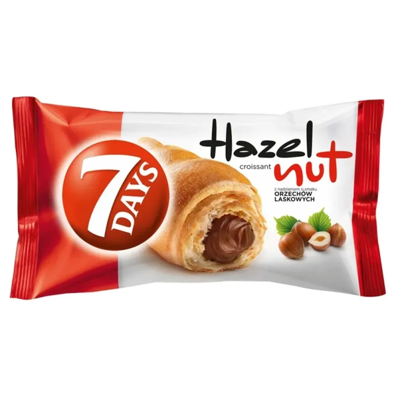 7 Days Croissant z nadzieniem z orzechów laskowych 60 g x 20 sztuk