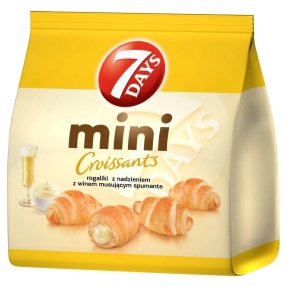 7 Days Mini Rogaliki z nadzieniem z winem musującym spumante 185 g x 8 sztuk
