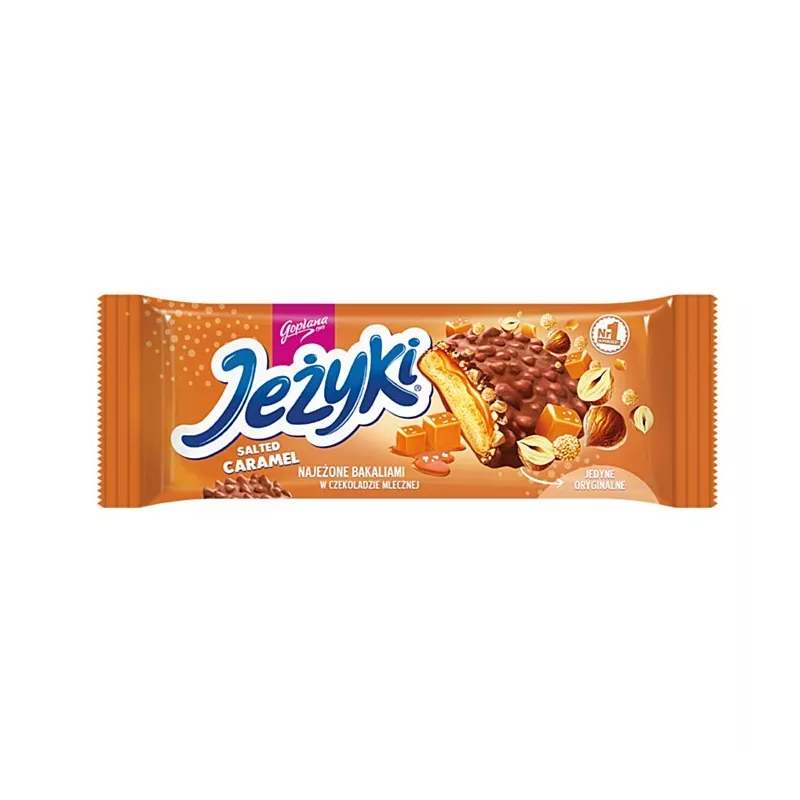 Jeżyki słony karmel w czekoladzie mlecznej 140 g Jeżyki słony karmel w czekoladzie mlecznej 140 g