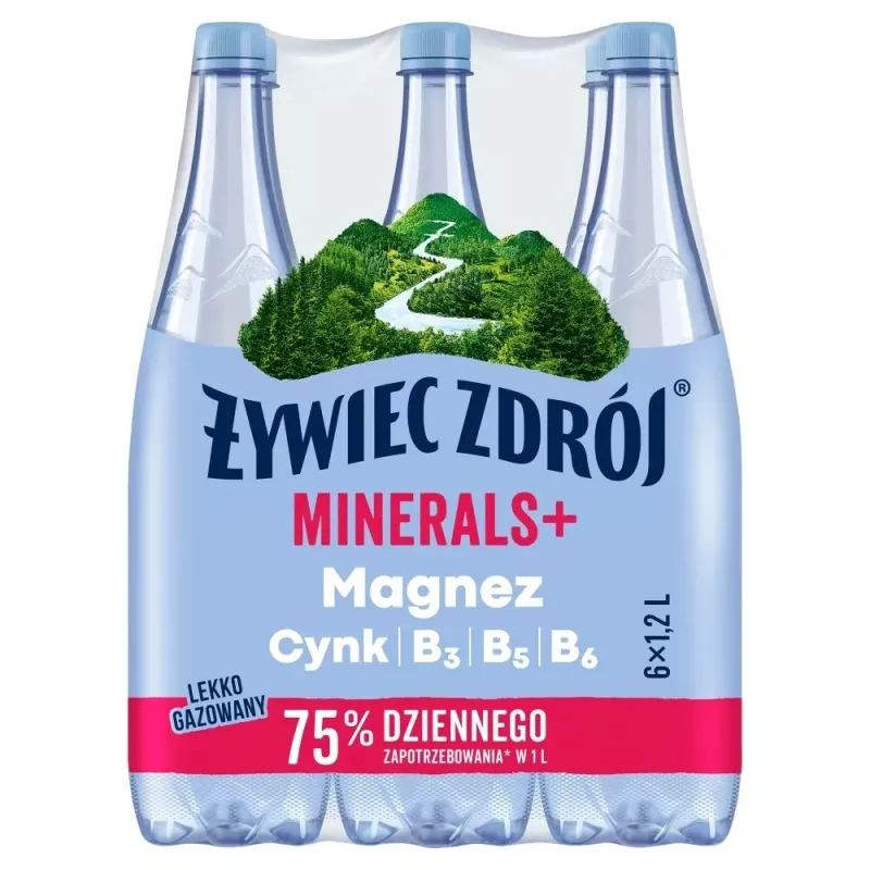 Żywiec Zdrój Minerals+ Napój lekko gazowany 1,2 l X 6 SZTUK