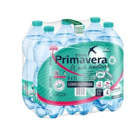 Primavera lekko gazowana 1 L. x 6 sztuk