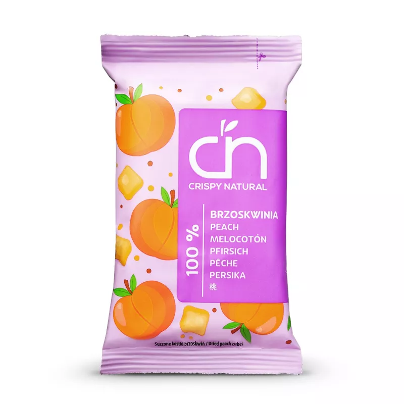 Crispy Natural Brzoskwinia suszona 100% 12g x 20 sztuki Crispy Natural Brzoskwinia suszona 100% 12g x 20 sztuki
