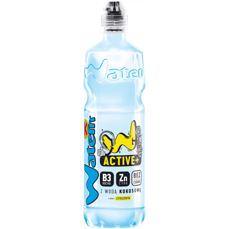 Kubuś Waterrr Active+ CYTRUSY + CYNK 750 ml x 6 sztuk