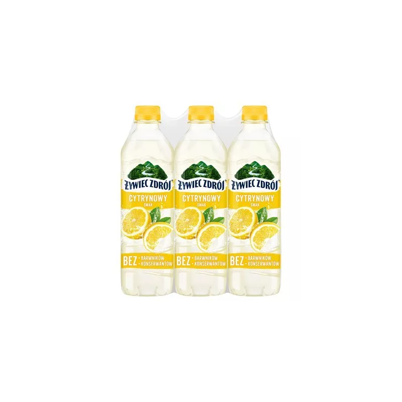 ŻYWIEC ZDRÓJ Z NUTĄ cytryny Napój niegazowany 500 ml x 6 butelek