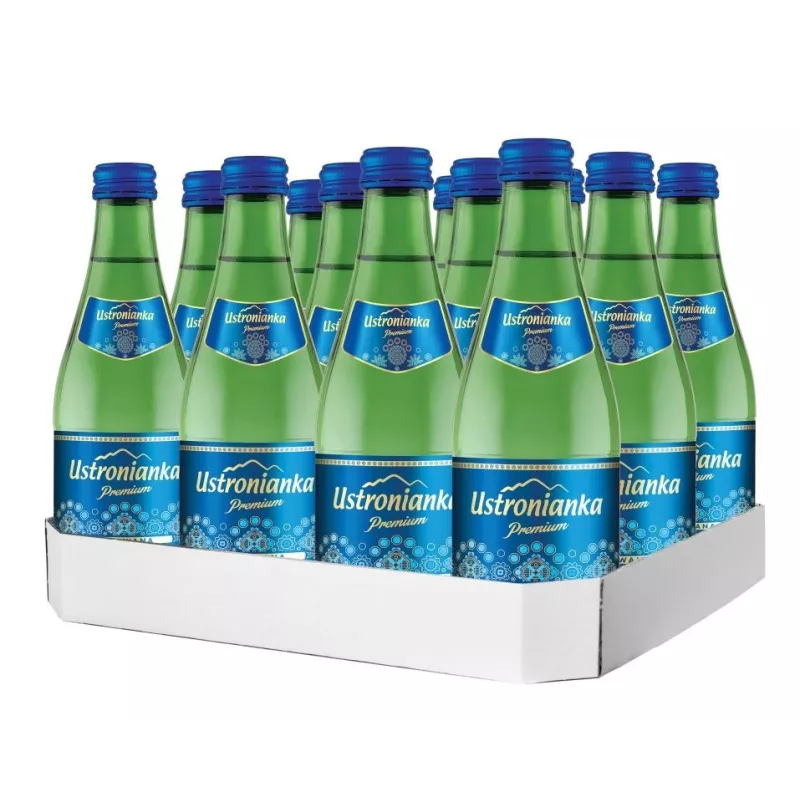 Ustronianka szkło 0.33 l. gazowana x 12 sztuk