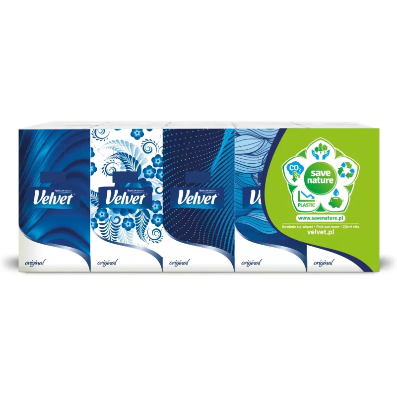 CHUSTECZKI VELVET 10 SZTUK X 10 PACZEK CHUSTECZKI VELVET 10 SZTUK X 10 PACZEK