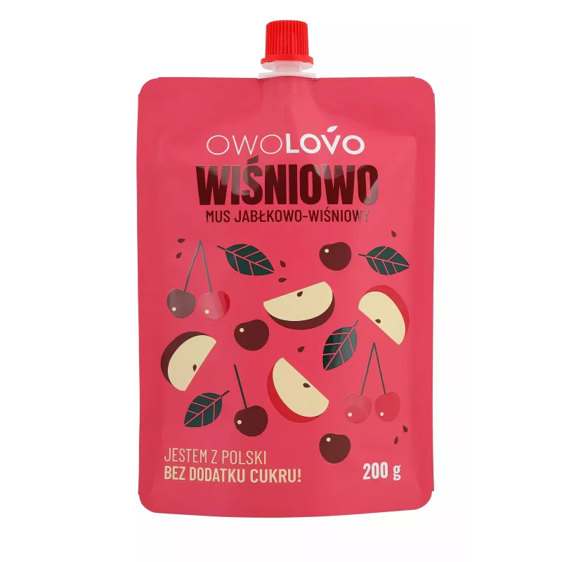 Owolovo MUS OWOCOWY WIŚNIOWY 200 GRAM X 16 SZTUK Owolovo MUS OWOCOWY WIŚNIOWY 200 GRAM X 16 SZTUK