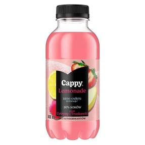 Cappy Lemonade smak Cytryny i truskawki 400 ml X 20 SZTUK