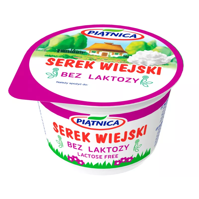 Piątnica serek wiejski bez laktozy 200 gram x 12 sztuk