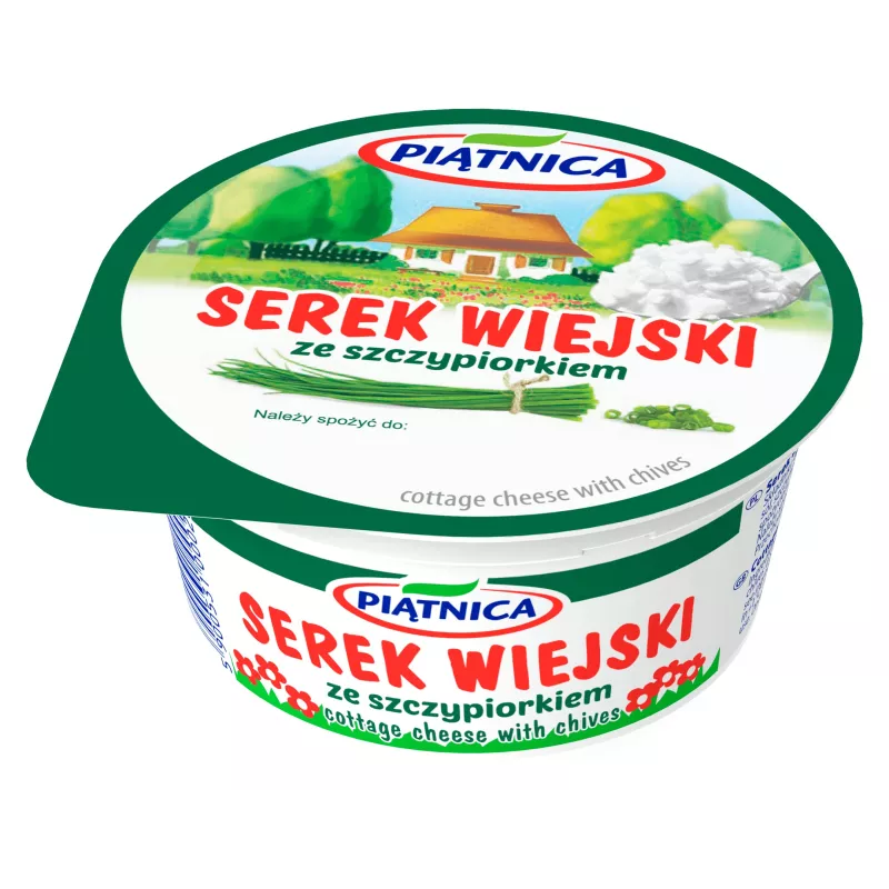 Piątnica serek wiejski ze szczypiorkiem 150 gram x 12 sztuk