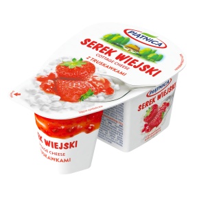 Piątnica serek wiejski z truskawkami 150 gram x 12 sztuk